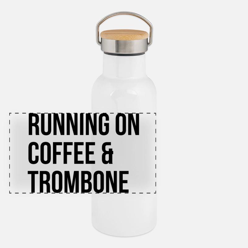 Posaune Panorama Thermosflasche mit Bambusdeckel