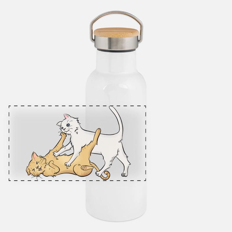 Schnupftabak Panorama Thermosflasche mit Bambusdeckel