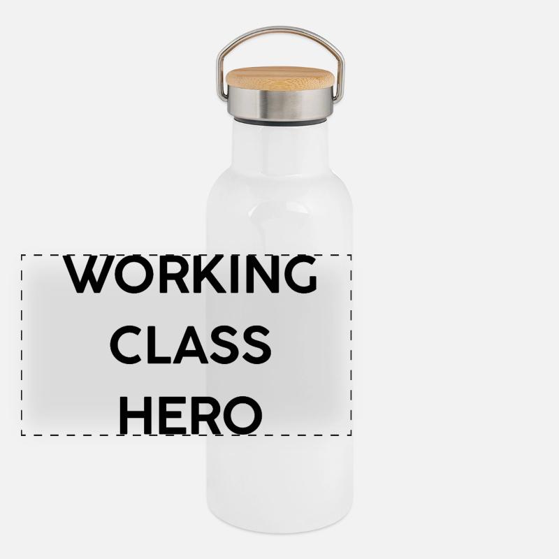 Held der Arbeiterklasse Panorama Thermosflasche mit Bambusdeckel