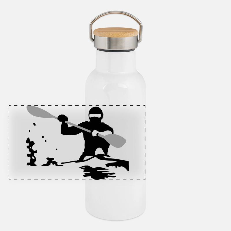 Panorama Thermosflasche mit Bambusdeckel