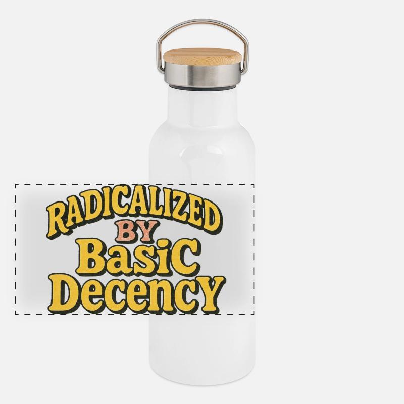 Radicalisés par la décence élémentaire Gourde isotherme avec bouchon en bambou