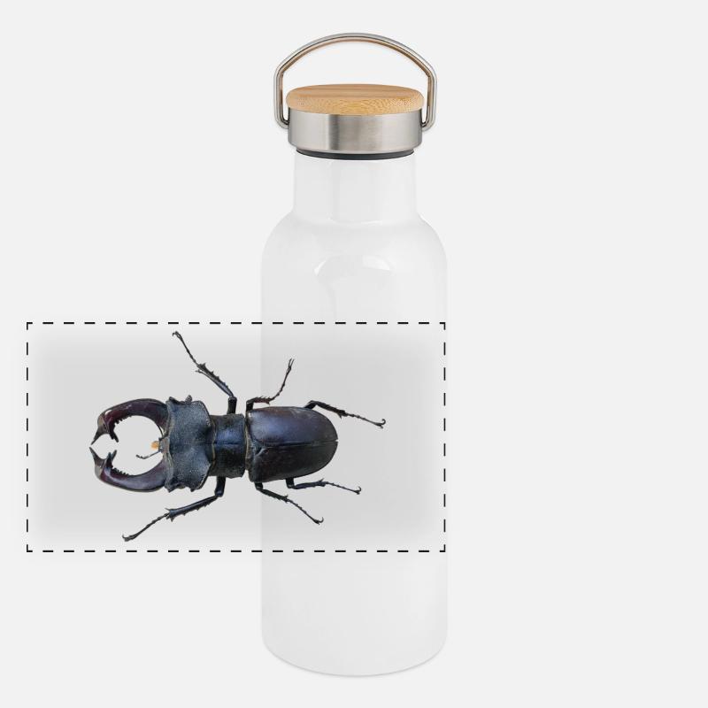 Panorama Thermosflasche mit Bambusdeckel