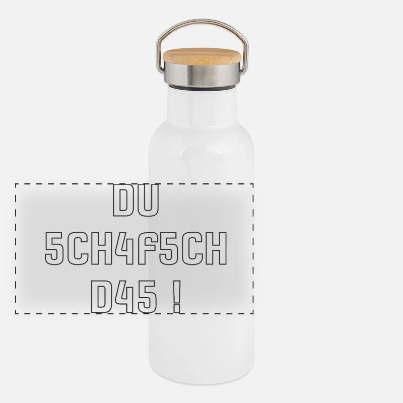 Du schafsch das – Schweizer Motivationsshirt  Panorama Thermosflasche mit Bambusdeckel