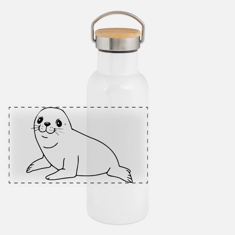 Sceau d’étanchéité Gourde isotherme avec bouchon en bambou