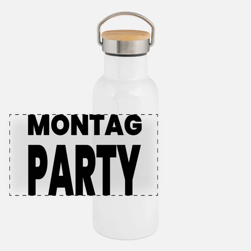 Panorama Thermosflasche mit Bambusdeckel