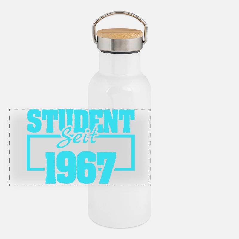 seit 1967 Panorama Thermosflasche mit Bambusdeckel