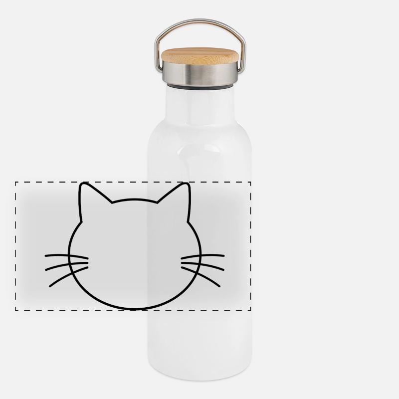 Cat head Panoramic Thermal Bottle with Bamboo Lid