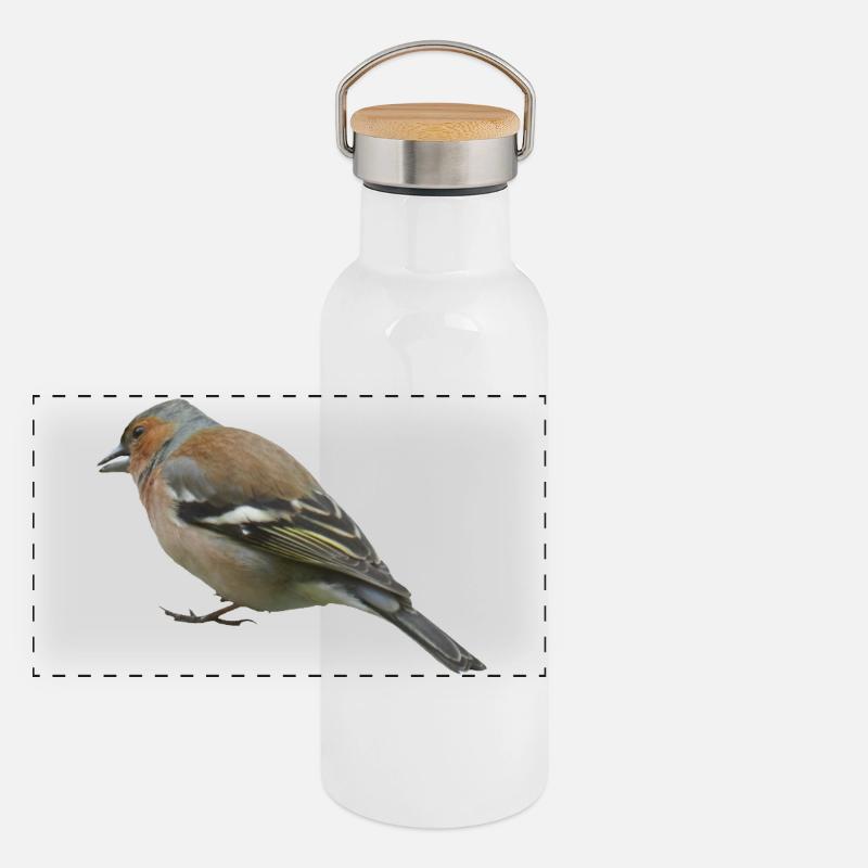 Chaffinch (side) Panoramic Thermal Bottle with Bamboo Lid