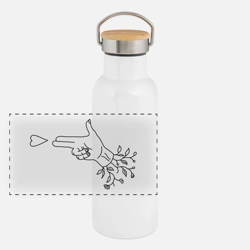 Cher tir Gourde isotherme avec bouchon en bambou