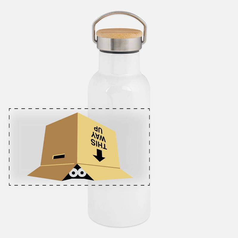 Une boîte déplacer Gourde isotherme avec bouchon en bambou