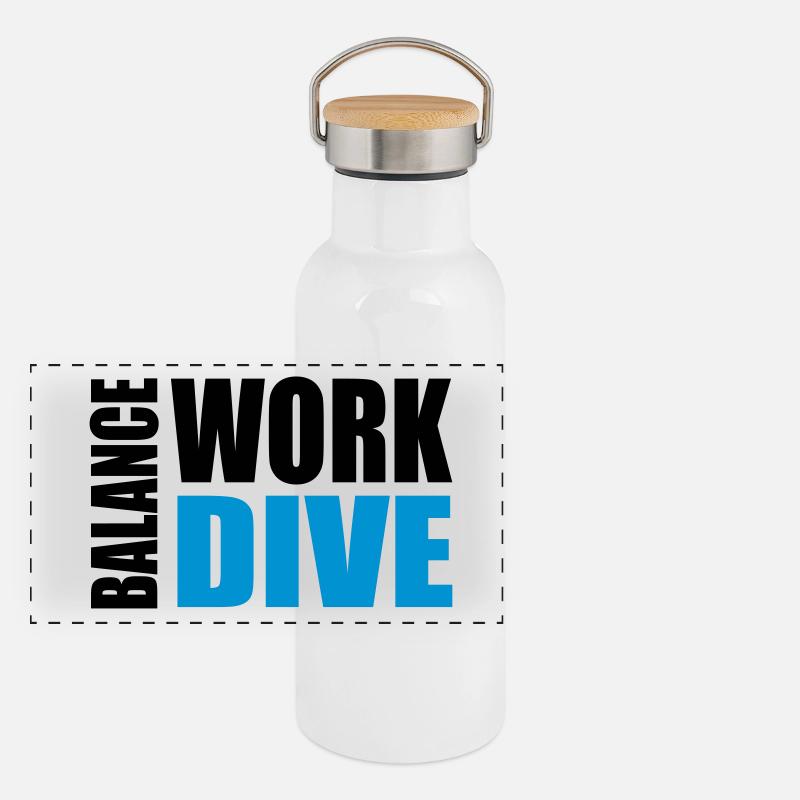 WORKDIVEBALANCE Panorama Thermosflasche mit Bambusdeckel