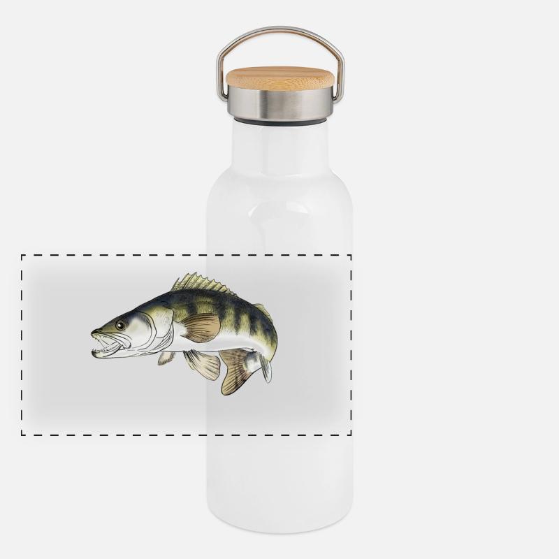 Panorama Thermosflasche mit Bambusdeckel