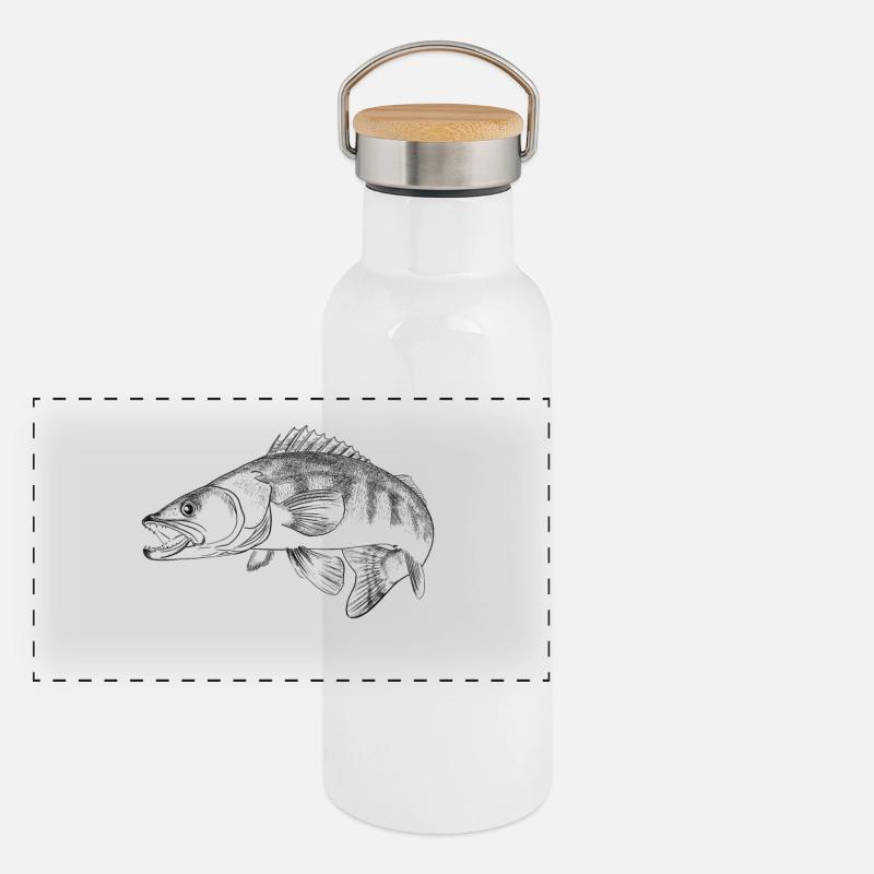 pike-perch Gourde isotherme avec bouchon en bambou