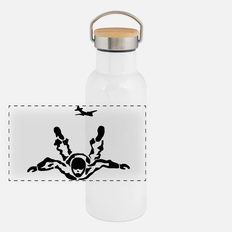 skydiver Gourde isotherme avec bouchon en bambou