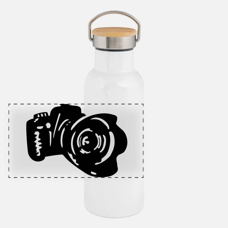 caméra Gourde isotherme avec bouchon en bambou