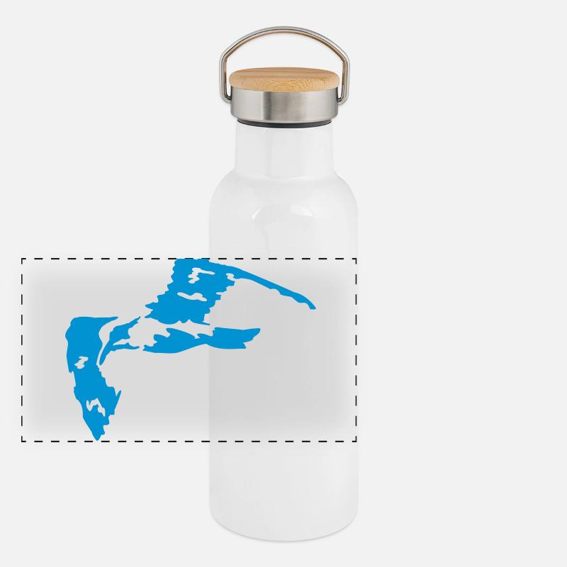 Panorama Thermosflasche mit Bambusdeckel