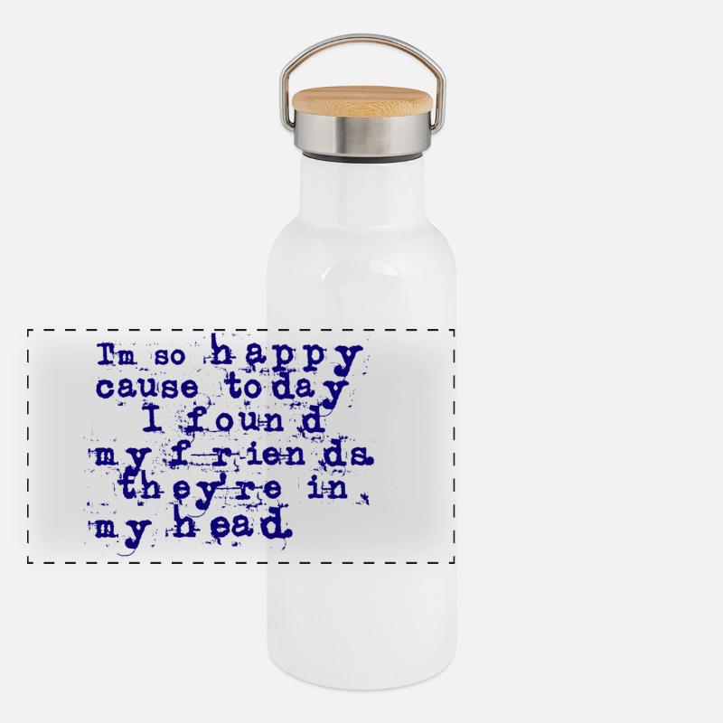 Paroles de lithium - Nirvana Gourde isotherme avec bouchon en bambou