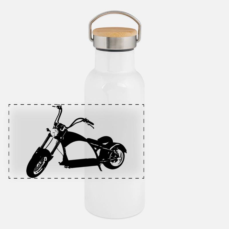 E-Chopper Panorama Thermosflasche mit Bambusdeckel