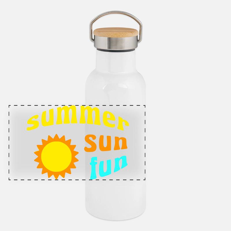 Summer Sun Fun Panoramic Thermal Bottle with Bamboo Lid