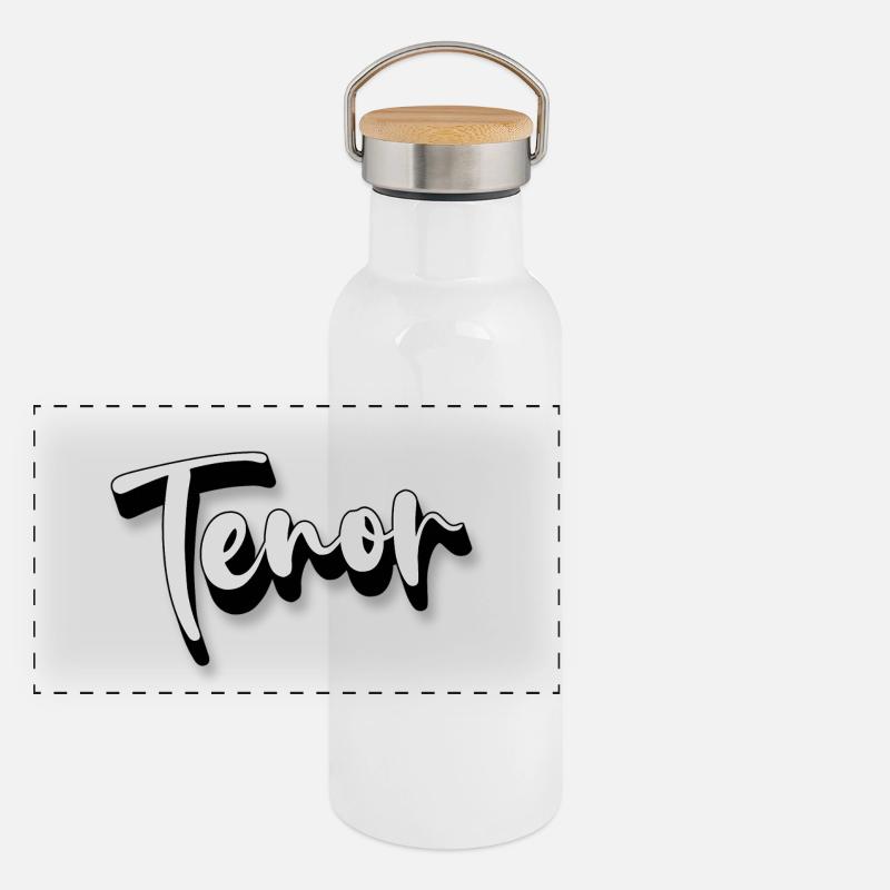 Panorama Thermosflasche mit Bambusdeckel