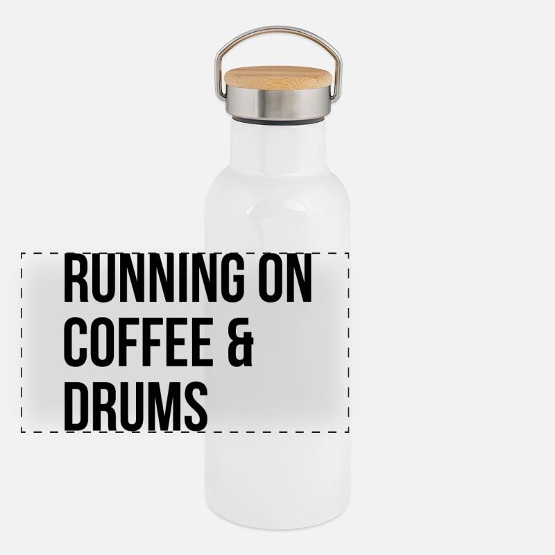 Trommel Panorama Thermosflasche mit Bambusdeckel