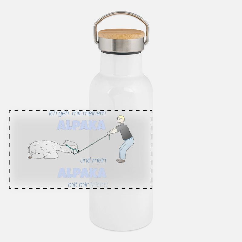 Alpaca hike Panoramic Thermal Bottle with Bamboo Lid