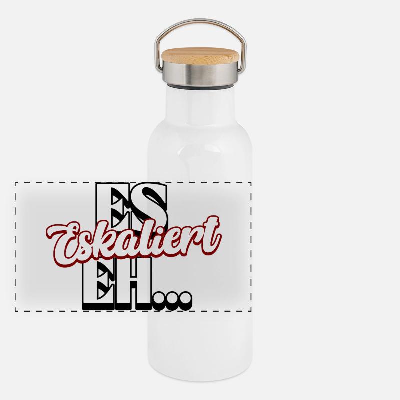 Es eskaliert Eh... Panorama Thermosflasche mit Bambusdeckel