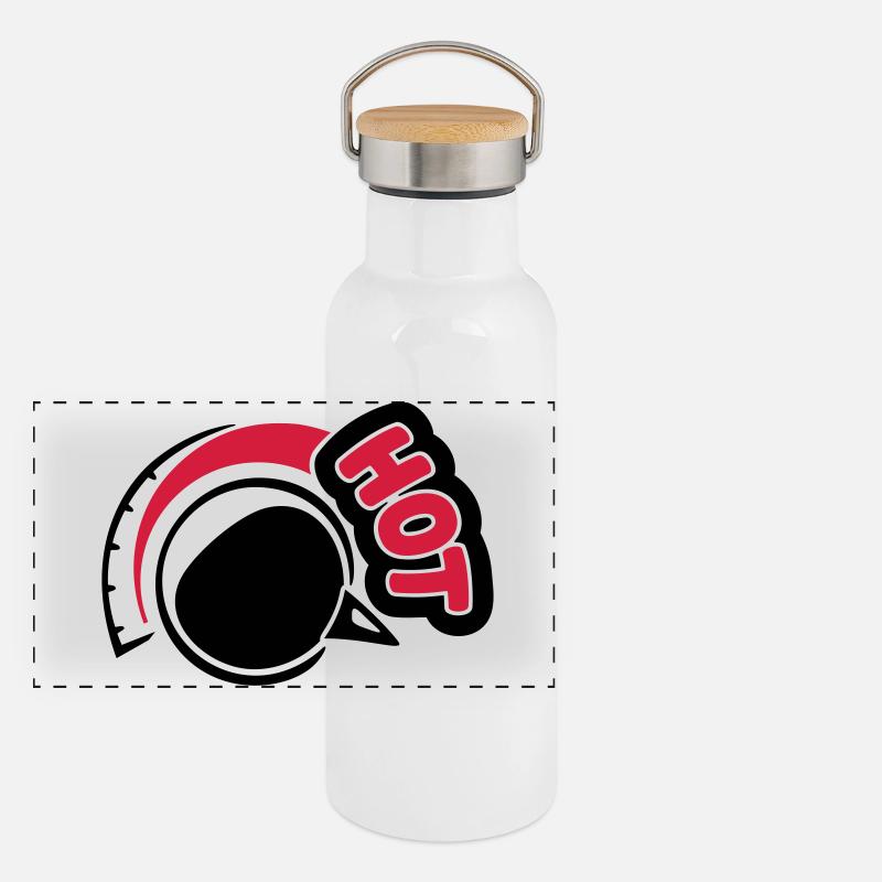 Chaud Gourde isotherme avec bouchon en bambou