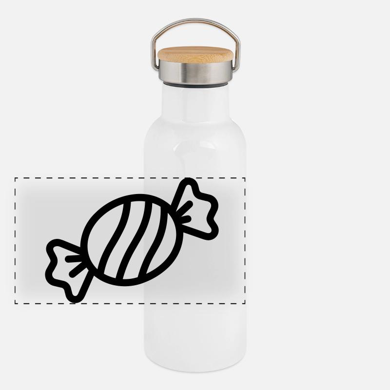 Gourde isotherme avec bouchon en bambou
