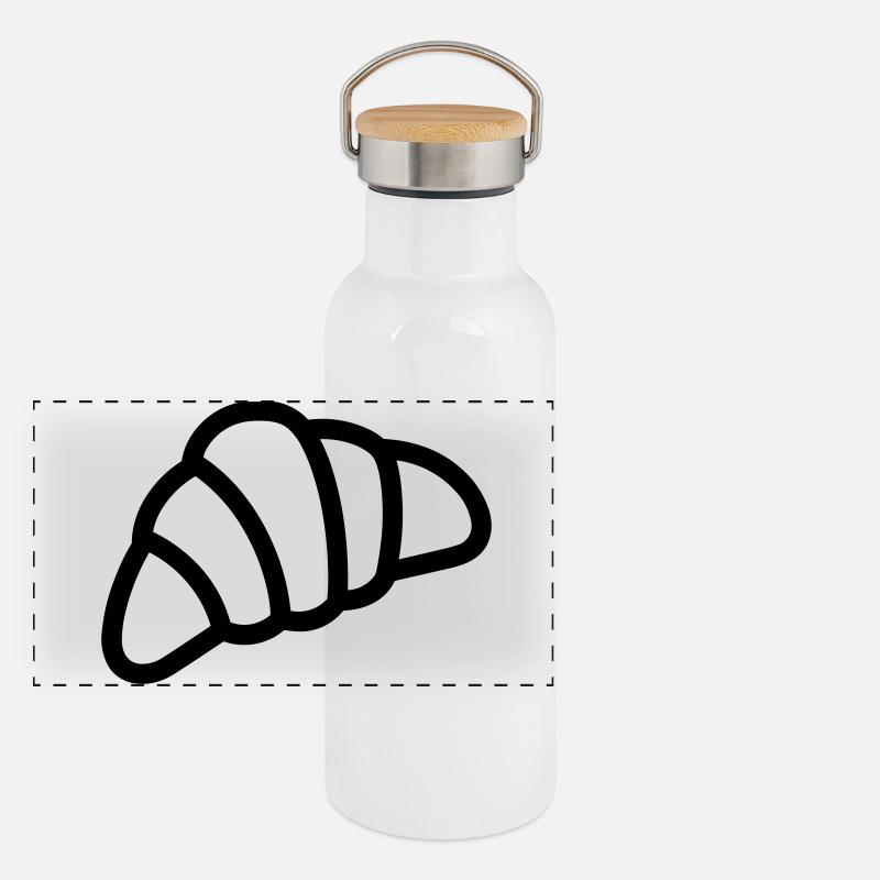 croissant Gourde isotherme avec bouchon en bambou