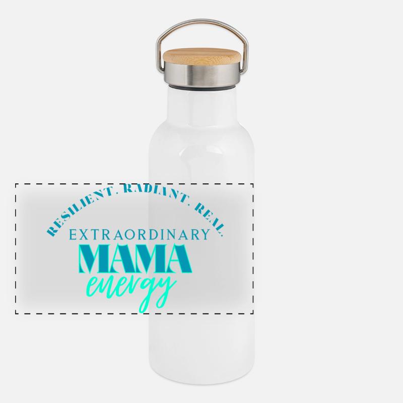 Miami Energy Neon Typography Panoramic Thermal Bottle with Bamboo Lid