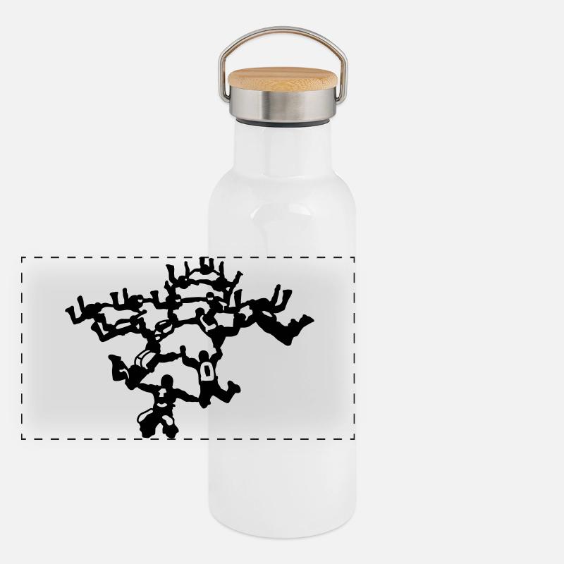 Parachuting Panoramic Thermal Bottle with Bamboo Lid