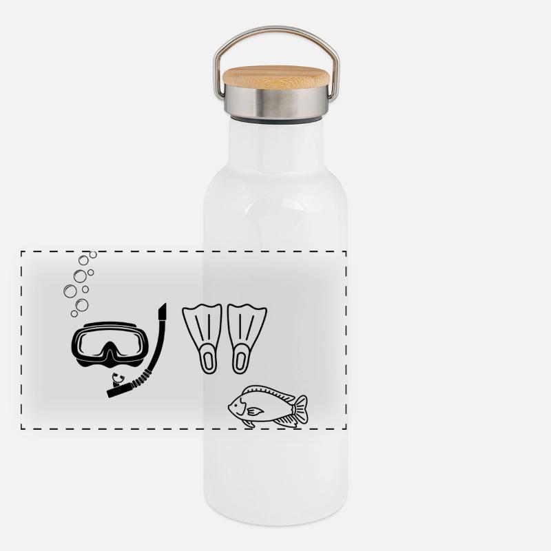 Scuba diving - gift idea Panoramic Thermal Bottle with Bamboo Lid