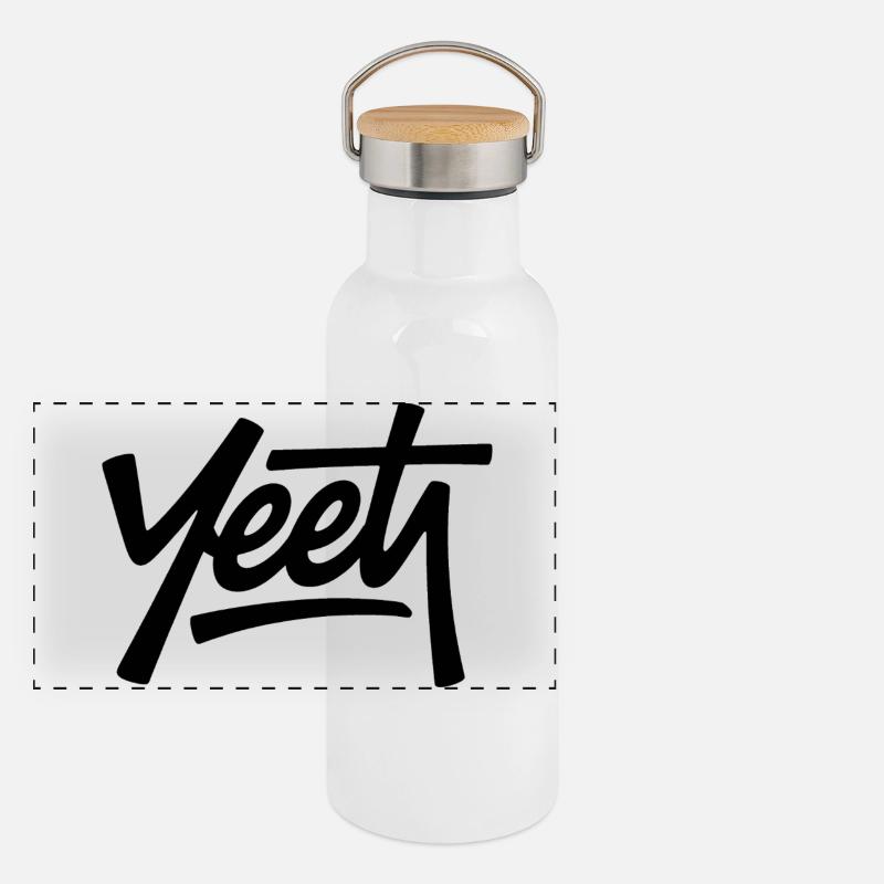 Yeet – Lustige Gen-Alpha-Memes Panorama Thermosflasche mit Bambusdeckel