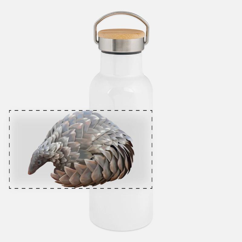 Panorama Thermosflasche mit Bambusdeckel