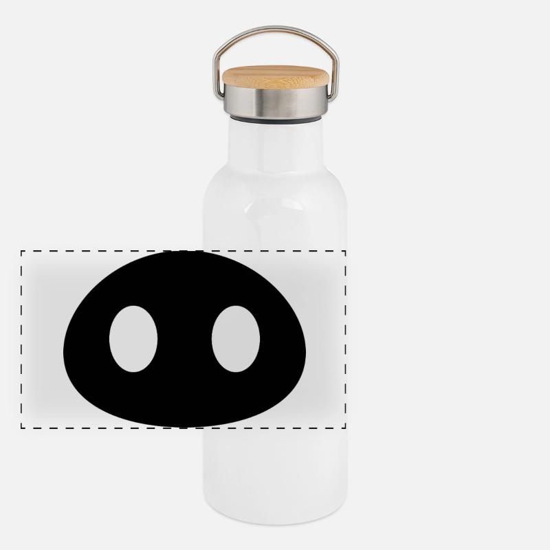 Museau de cochon Gourde isotherme avec bouchon en bambou