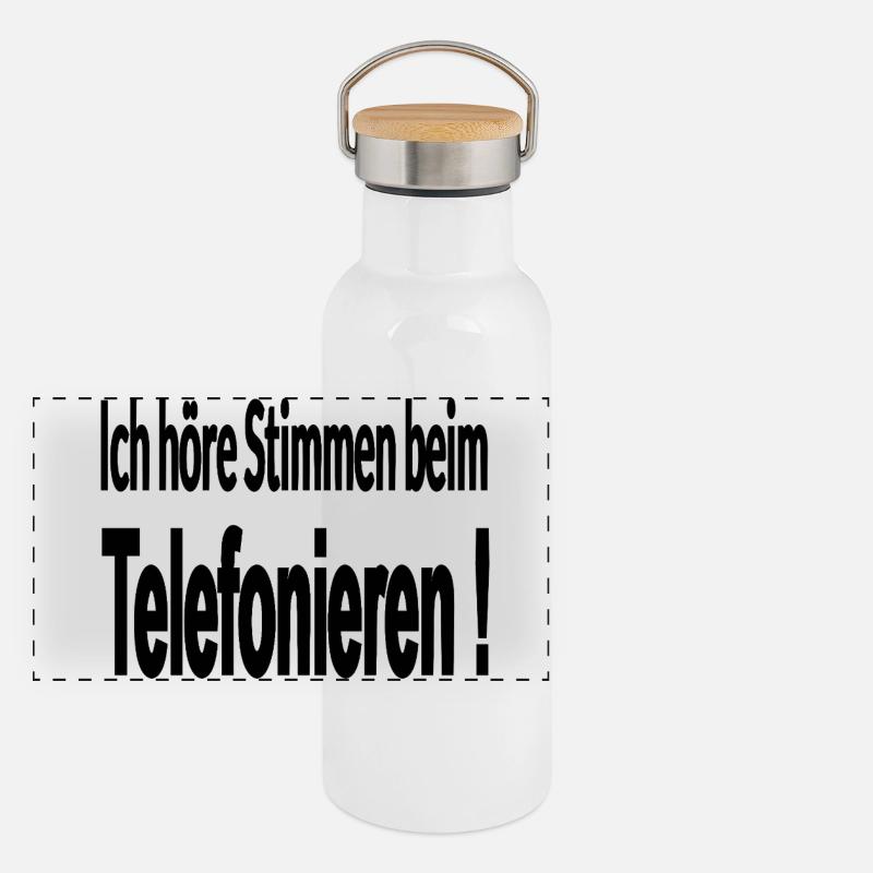 Panorama Thermosflasche mit Bambusdeckel