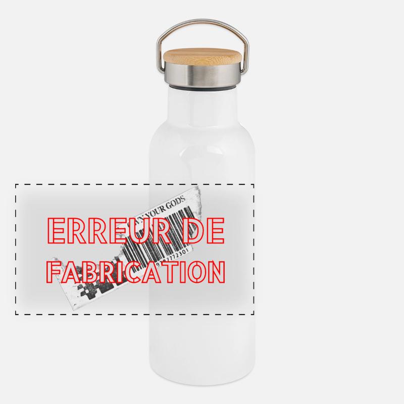 MANUFACTURING ERROR - Panoramic Thermal Bottle with Bamboo Lid - white