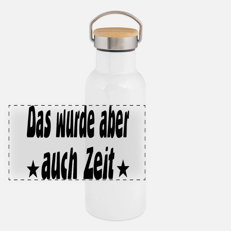 Panorama Thermosflasche mit Bambusdeckel