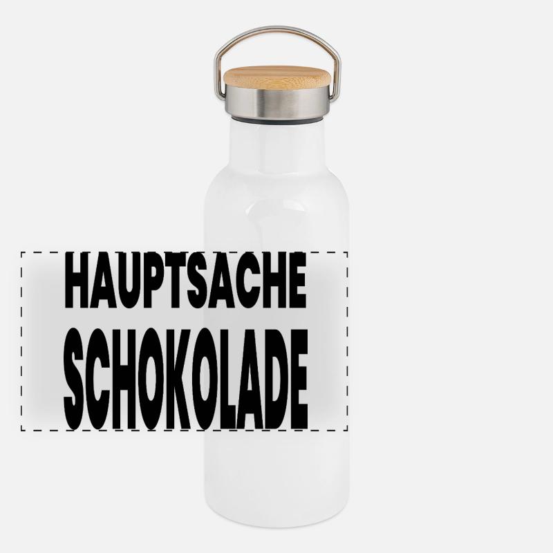 Gourde isotherme avec bouchon en bambou