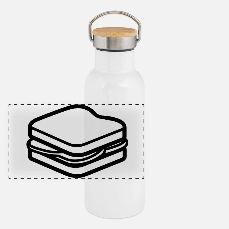 Panorama Thermosflasche mit Bambusdeckel
