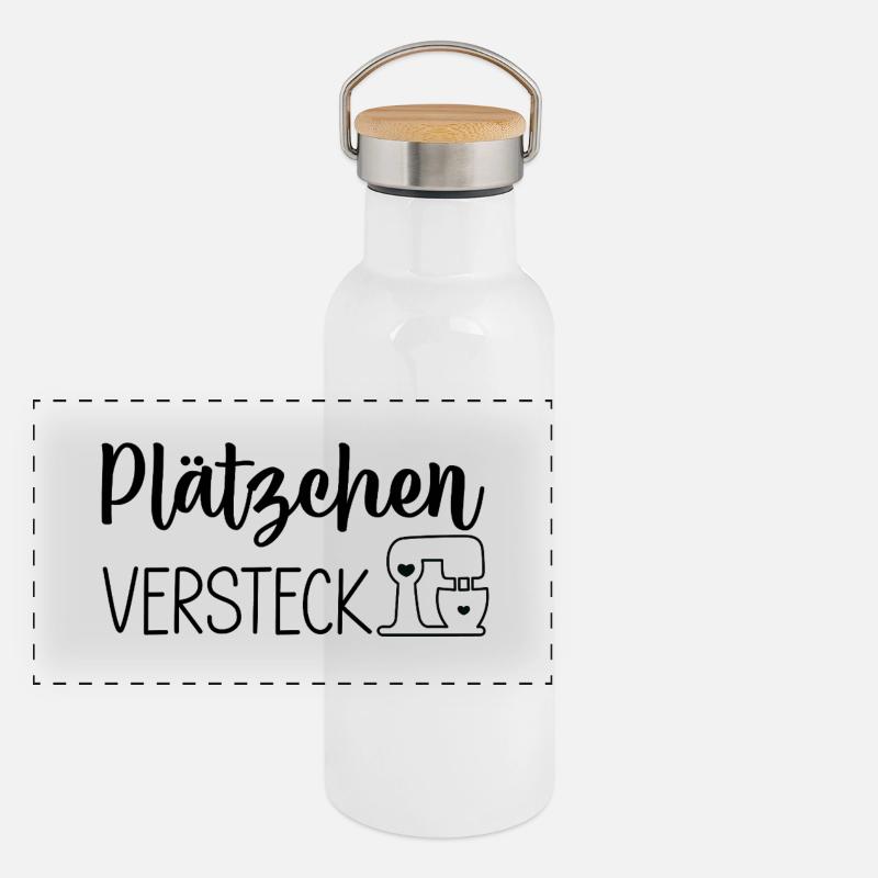 Panorama Thermosflasche mit Bambusdeckel