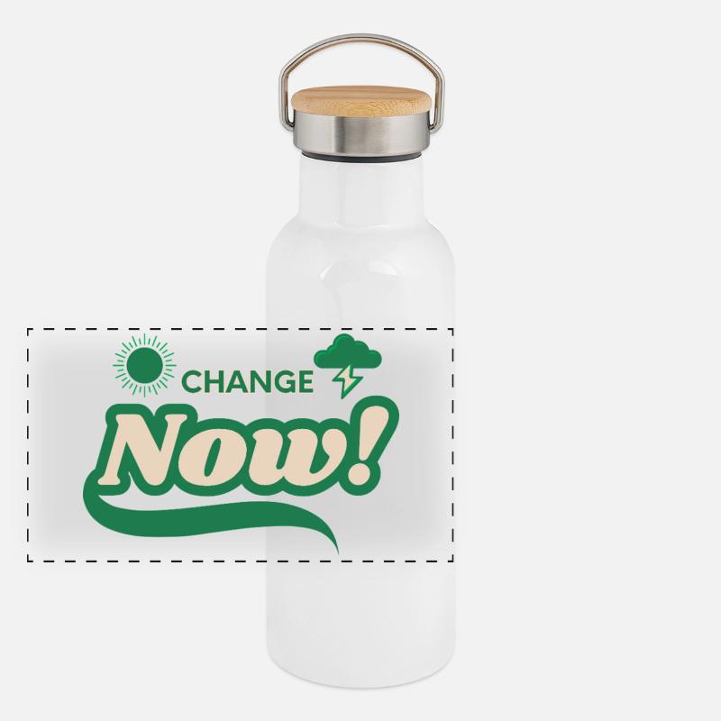 Cambiar ahora Termo con tapa de bambú