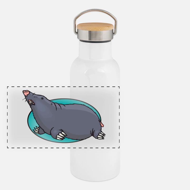 Animaux animaux Mole Gourde isotherme avec bouchon en bambou