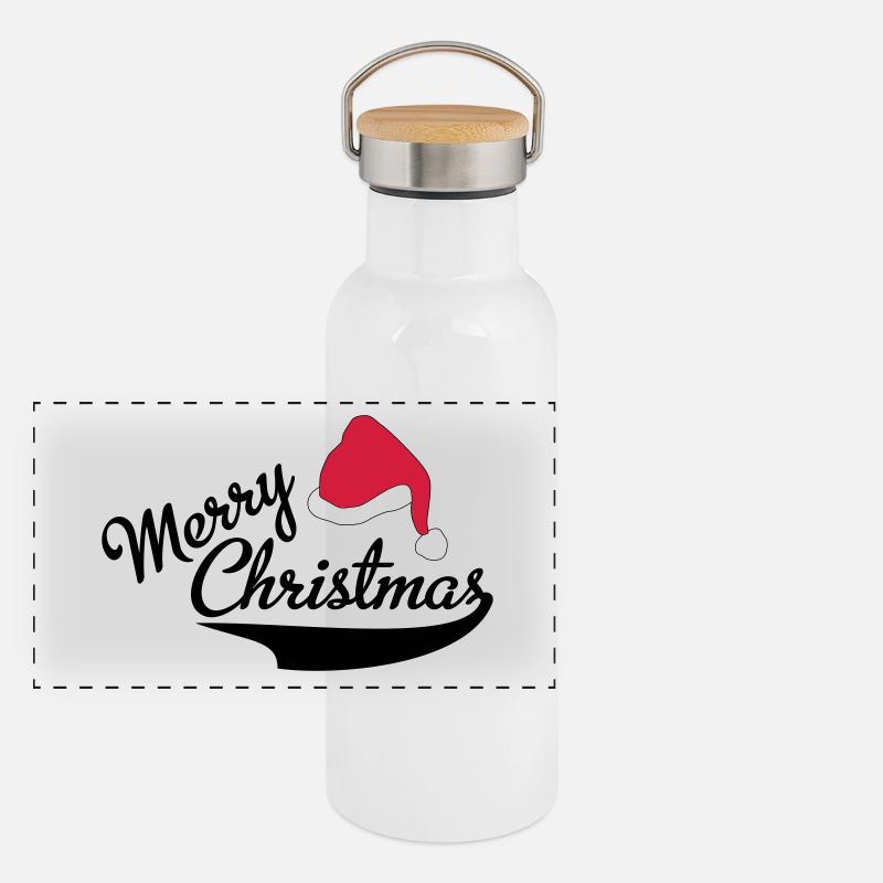 Noël Gourde isotherme avec bouchon en bambou
