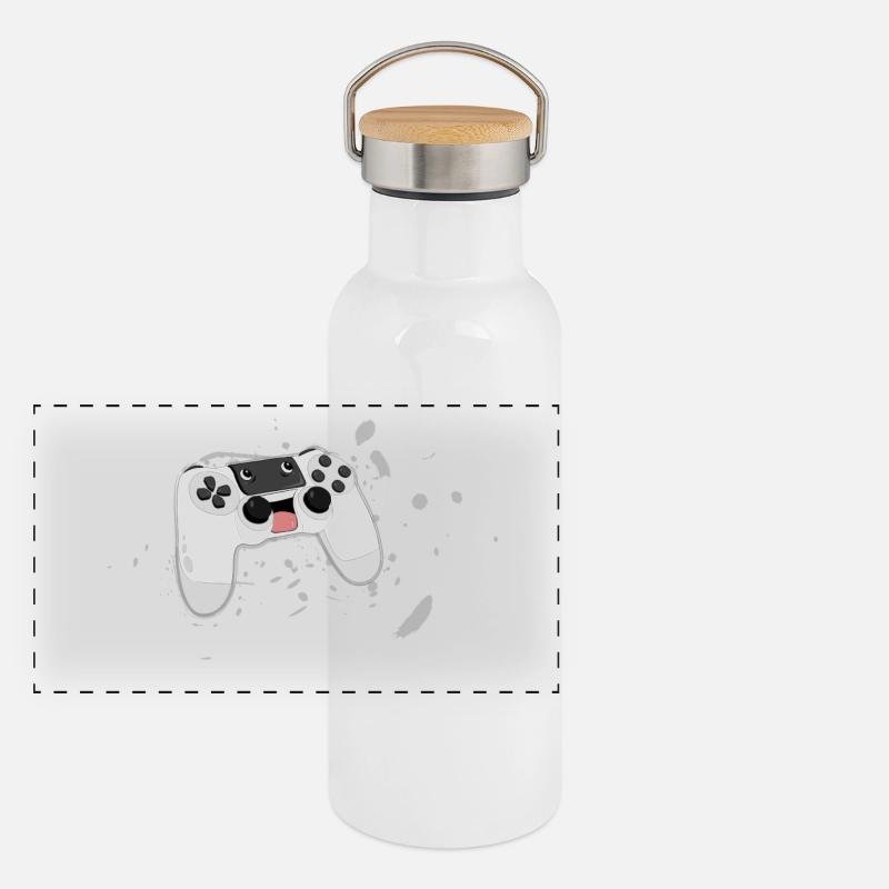 controller gamepad joystick Panoramic Thermal Bottle with Bamboo Lid
