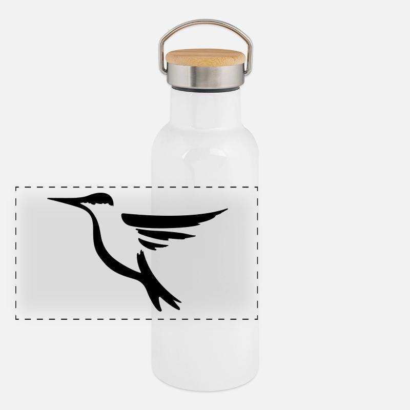 Hummingbird 2 - idée de cadeau d'oiseau Gourde isotherme avec bouchon en bambou