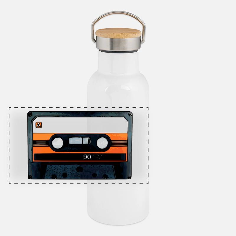 Panorama Thermosflasche mit Bambusdeckel