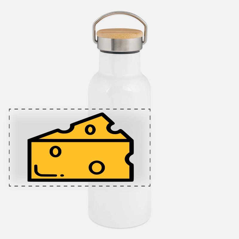 Käse Panorama Thermosflasche mit Bambusdeckel