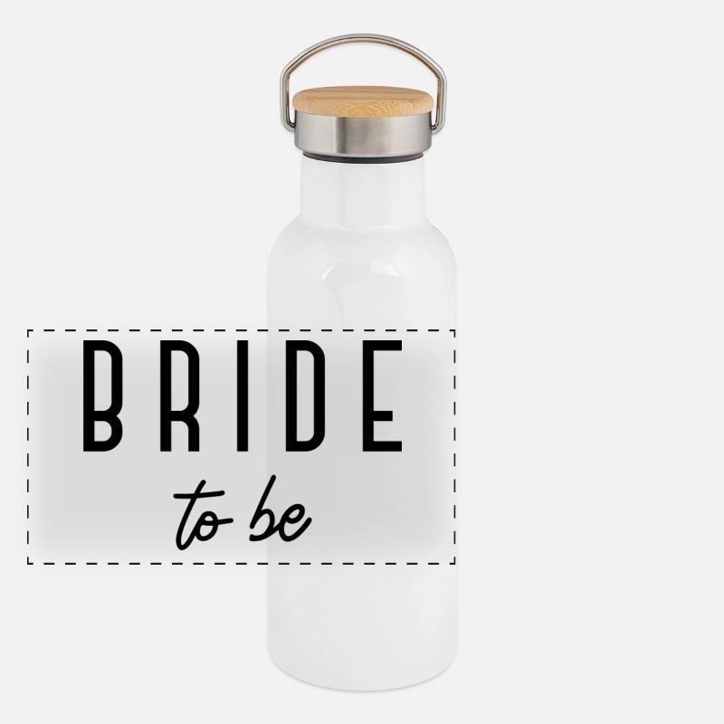Bride To Be - Brautdusche Junggesellinnenabschied Panorama Thermosflasche mit Bambusdeckel